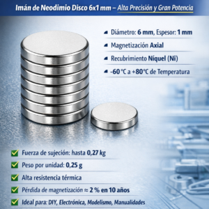 Imanes Neodimios 6mm x 1mm